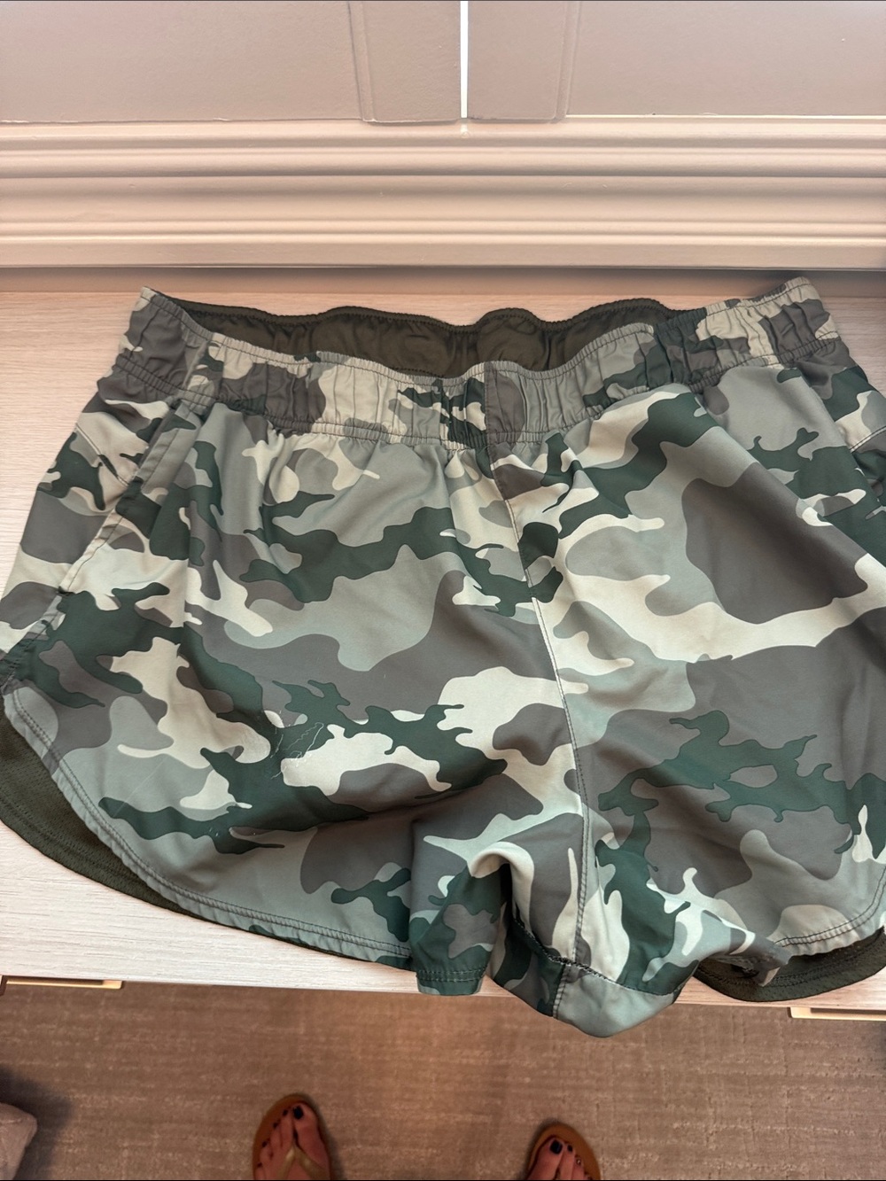 Men's Green Camo Athletic Shorts